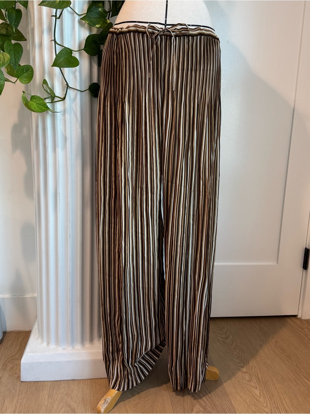 Vintage Vivienne Tam Striped Wide Leg Pants